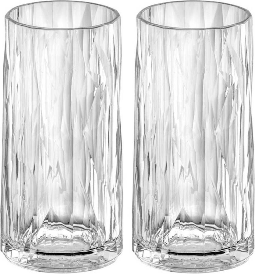 Koziol Superglas Club No. 08 Longdrinkglas 300 ml Set van 2 Stuks Kunststof Transparant