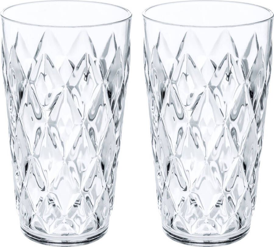 Koziol Crystal Waterglas 450 ml Set van 2 Stuks Thermoplastic Transparant