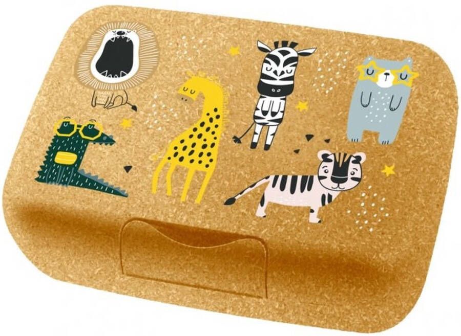 Koziol Bio-Circulair Candy L Lunchbox Zoo Gerecycled Zonnebloemolie Bruin