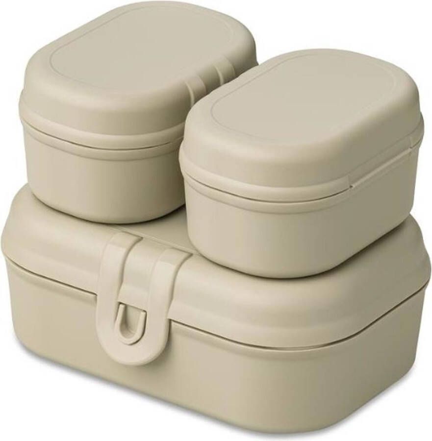 Koziol Lunchbox Set Mini 3 Delig Organic Zand Beige | Pascal Ready Mini