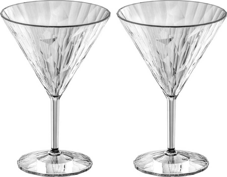 Koziol Superglas Club No. 12 Cocktail Glas 250 ml Set van 2 Stuks Kunststof Transparant
