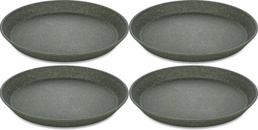 Koziol Rond bord 20.5 cm Set van 4 Organic As Grijs | Connect Plate