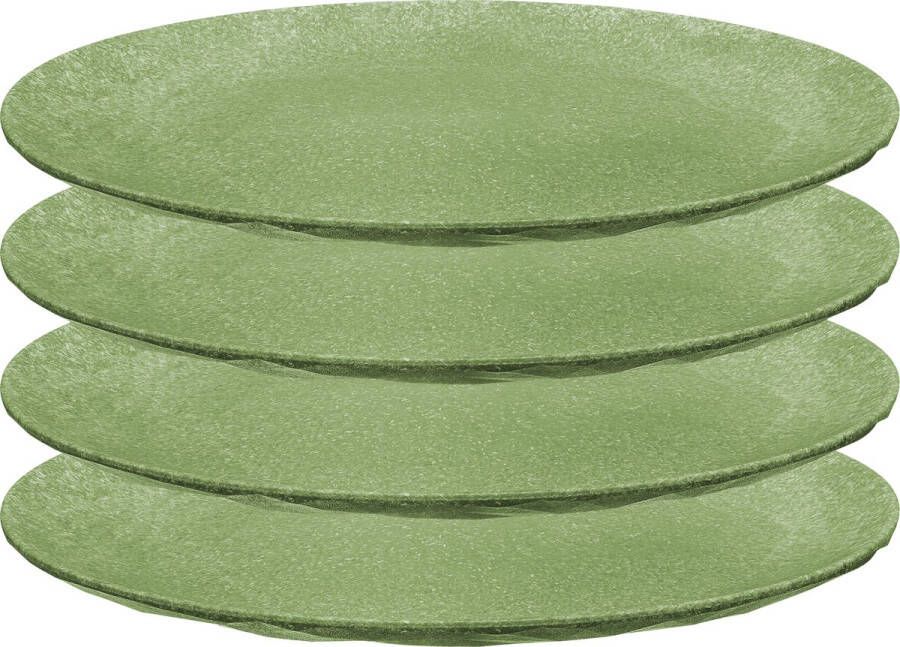 Koziol Rond bord 26 cm Set van 4 Organic Blad Groen | Club Plate