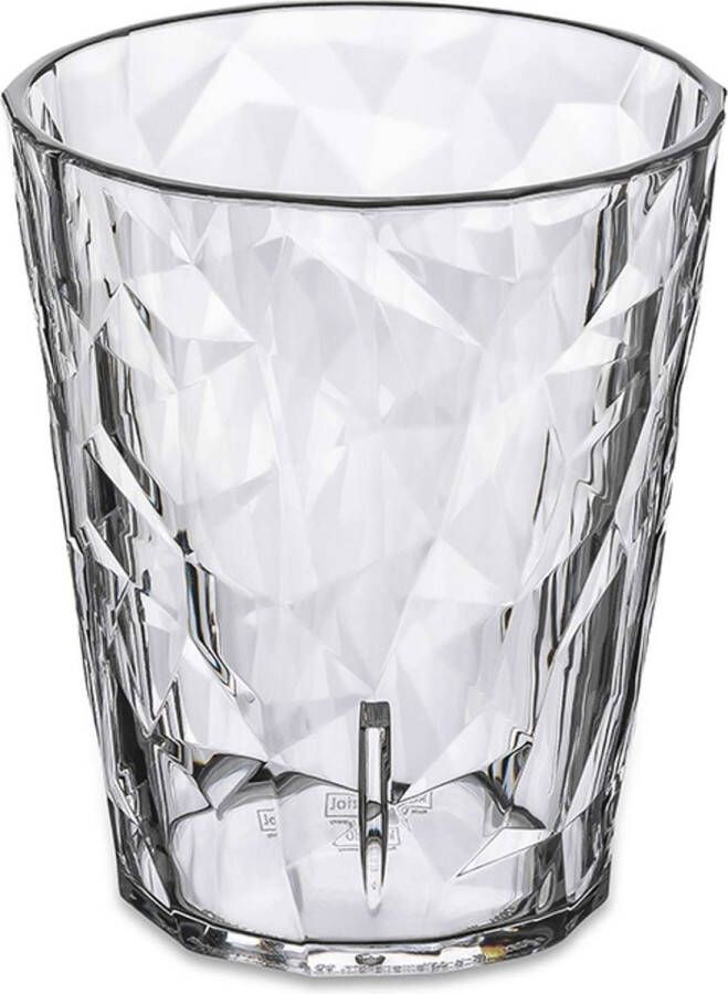 Koziol Superglas Club No. 01 Glas 250 ml Set van 4 Stuks Luxury Light Grey Thermoplastic Grijs