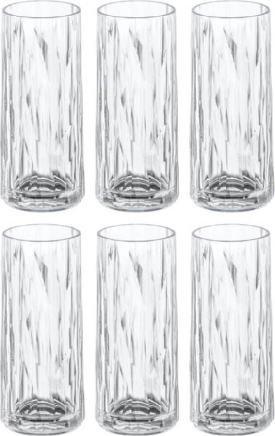 Koziol Superglas Club No. 03 Longdrinkglas 250 ml Set van 6 Stuks