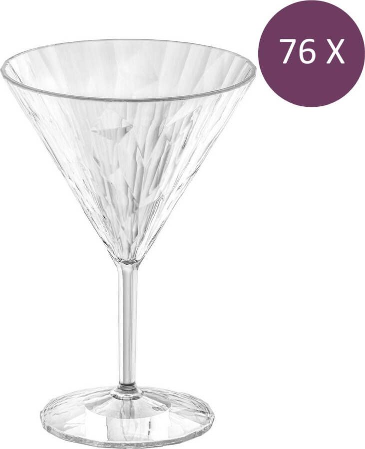 Koziol Superglas Club No. 12 Cocktailglas 250 ml Set van 76 Stuks Kunststof Transparant