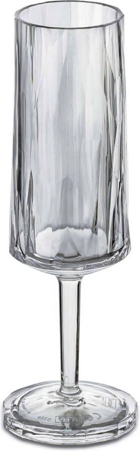 Koziol Superglas Club No. 14 Champagneflute 100 ml Set van 2 Stuks Luxury Light Grey Thermoplastic Grijs