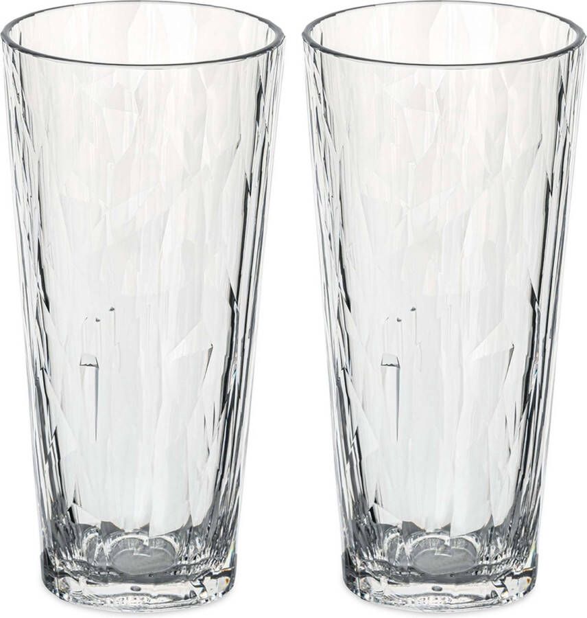 Koziol Superglas Club No. 19 Glas 250 ml Set van 2 Stuks Thermoplastic Transparant