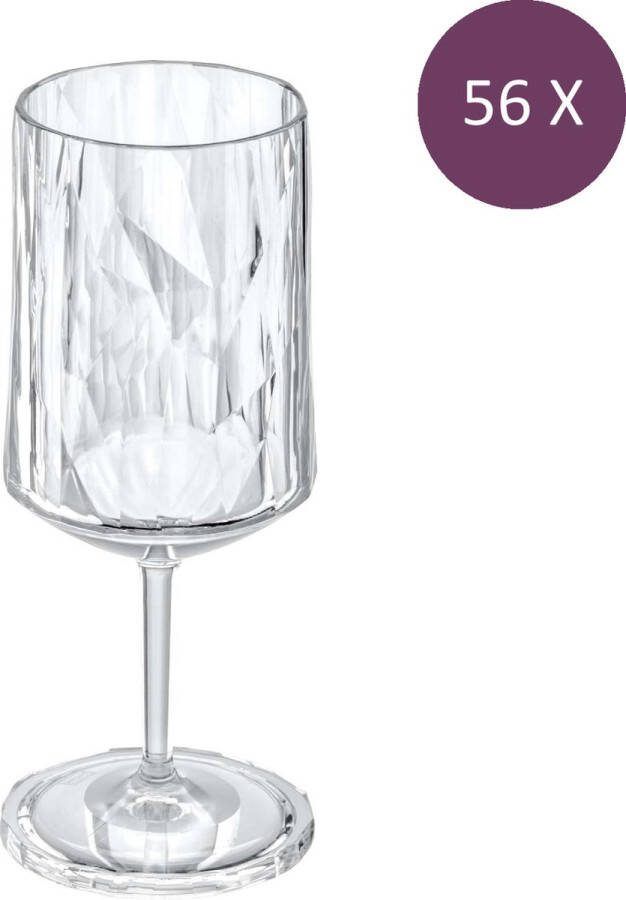 Koziol Superglas Club No. 04 Wijnglas 300 ml Set van 56 Stuks Kunststof Transparant
