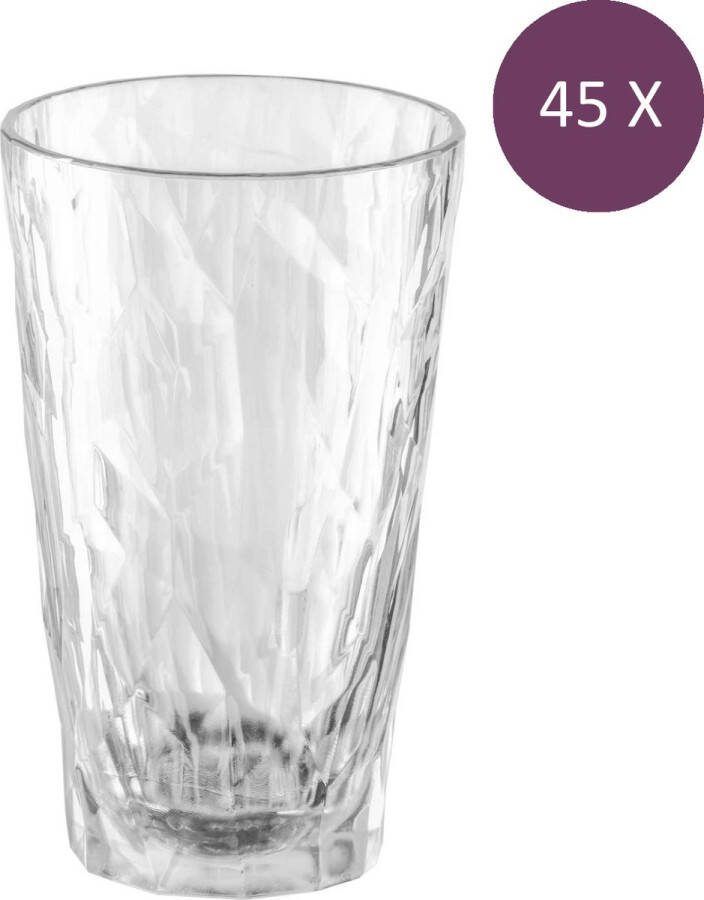 Koziol Superglas Club No. 06 Glas 300 ml Set van 45 Stuks Kunststof Transparant