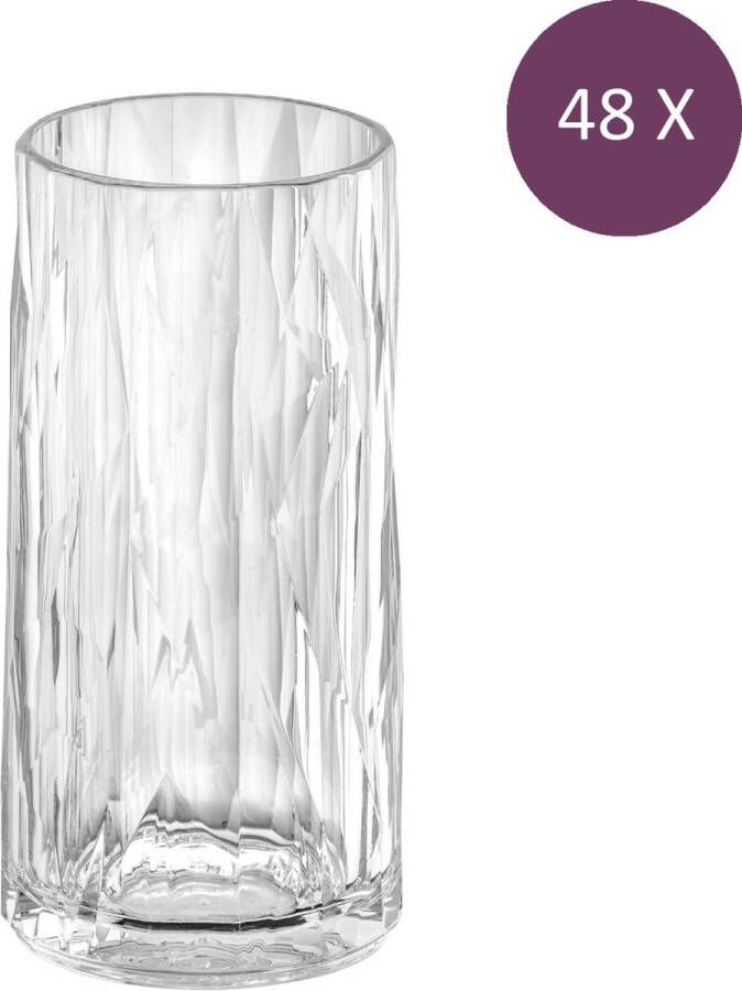 Koziol Superglas Club No. 8 Longdrinkglas 300 ml Set van 48 Stuks Kunststof Transparant