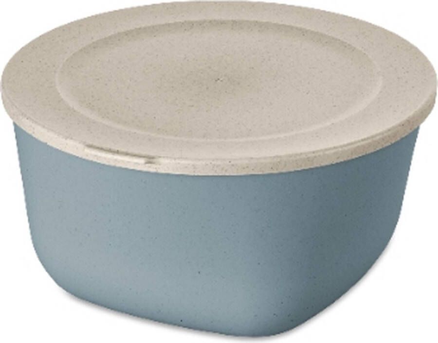 Koziol Vershouddoos Kom met Deksel 4 L Natuur Bloemen Blauw Organic Bio-Circular Connect Box