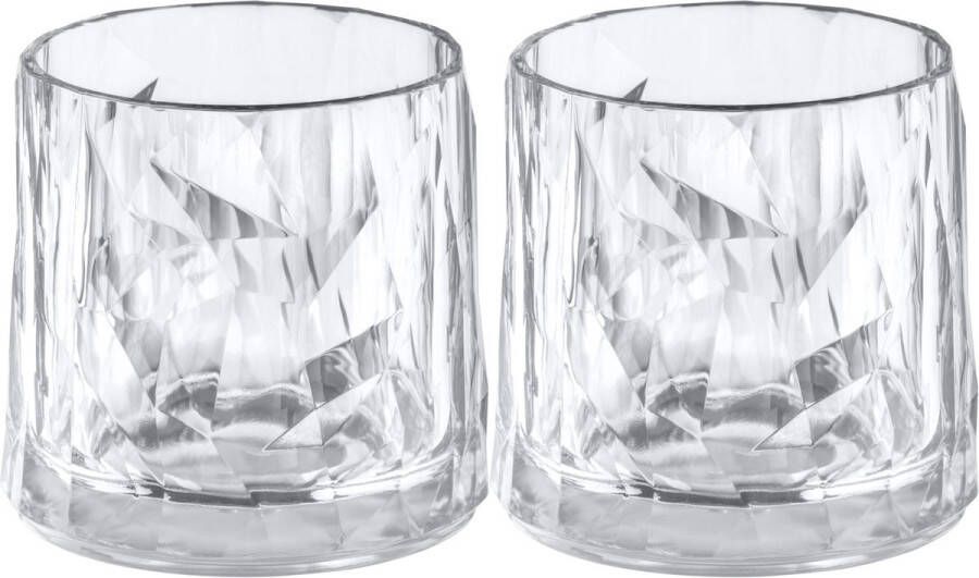 Koziol Superglas Club No. 02 Whiskey Glas 250 ml Set van 2 Stuks Kunststof Transparant