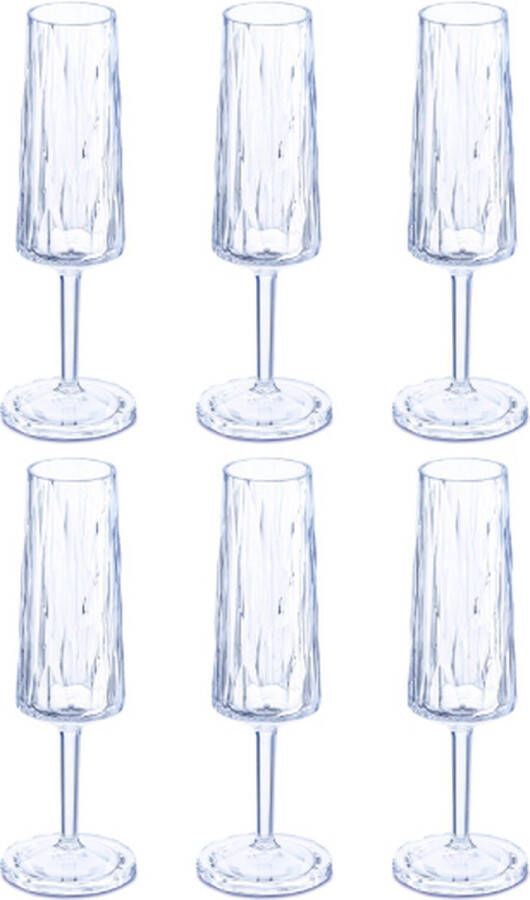 Kozoil Koziol Champagneglas Club No. 5 100 ml Blauw 6 stuks