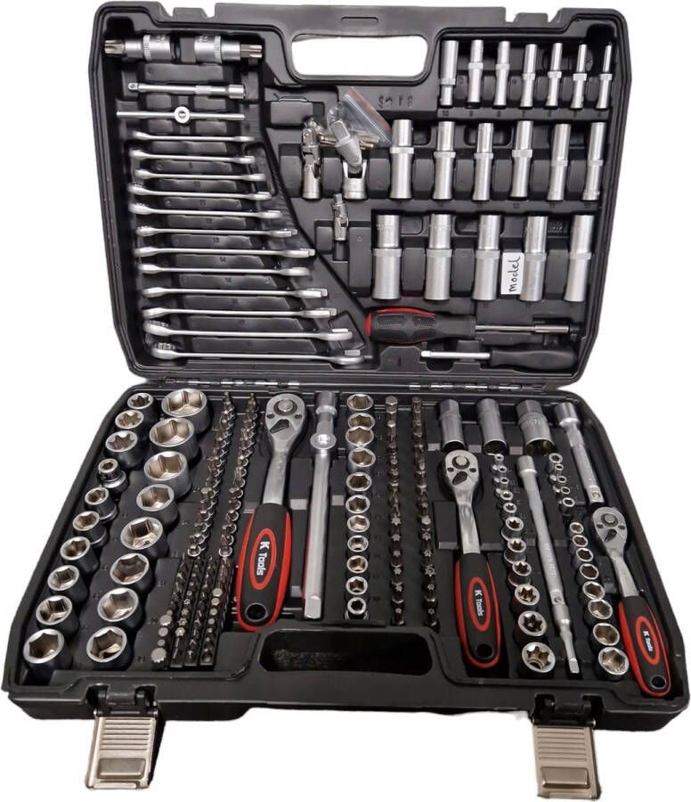 Kraftworld doppenset 215 delig doppenset met ratel 1 2 inch doppen set steeksleutelset ratelset doppenset