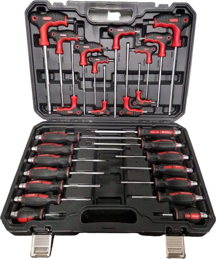Kraftworld schroevendraaierset 26 delig inbussleutels inbusset torx schroevendraaiers set