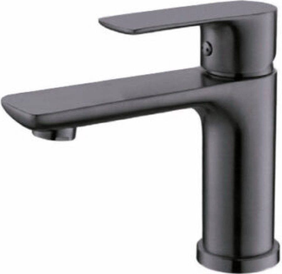 Kranenkoning Gun Metal Wastafelkraan – Modern & Stijlvol