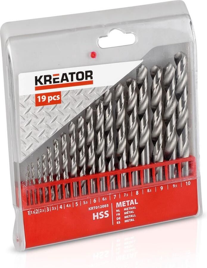 Kreator KRT012003 Metaalboren 19 delige set 110mm