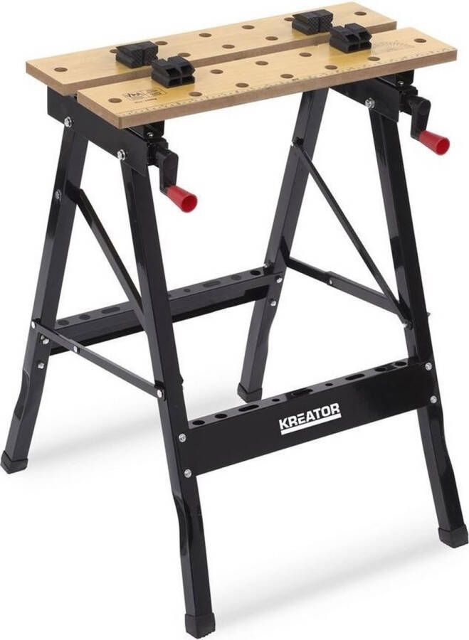 Kreator KRT672001 Werkbank verstelbare werkbreedte opvouwbaar tot 100 kg MDF werkplaat