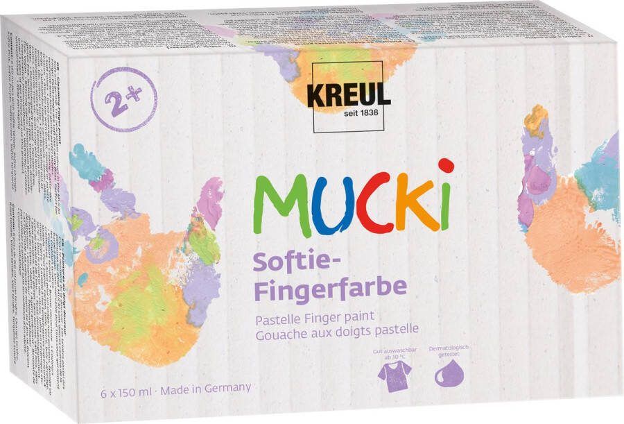Kreul Mucki Softie Vingerverf Set 6x150 ml