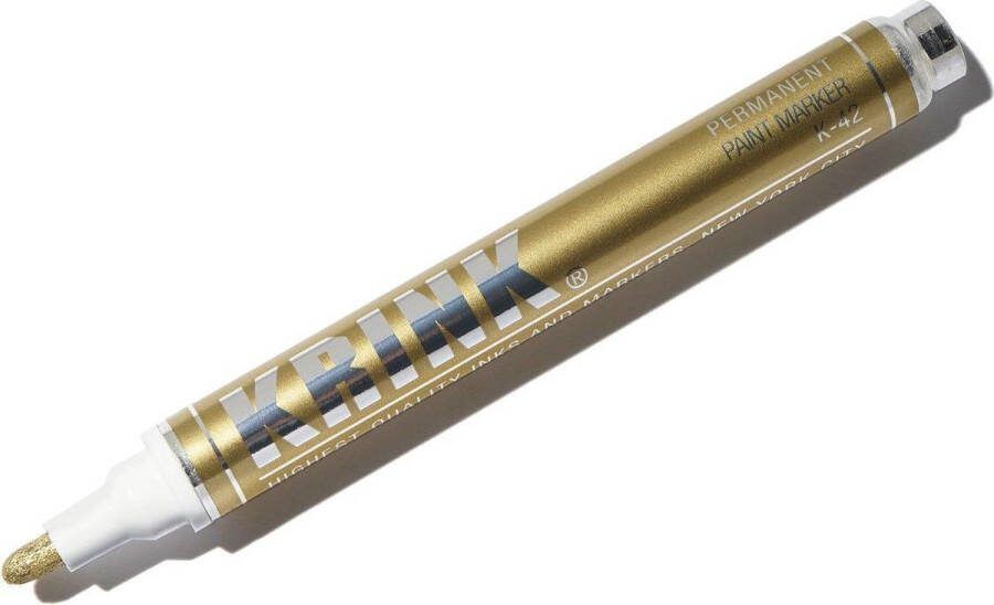 KRINK K-42 Gouden 3mm Verfstift 10ml permanente alcoholbasis Inkt in metalen body