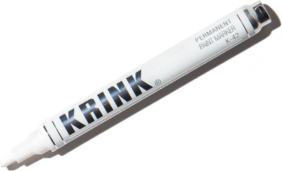 KRINK K-42 Witte 3mm Verfstift 10ml permanente alcoholbasis Inkt in metalen body