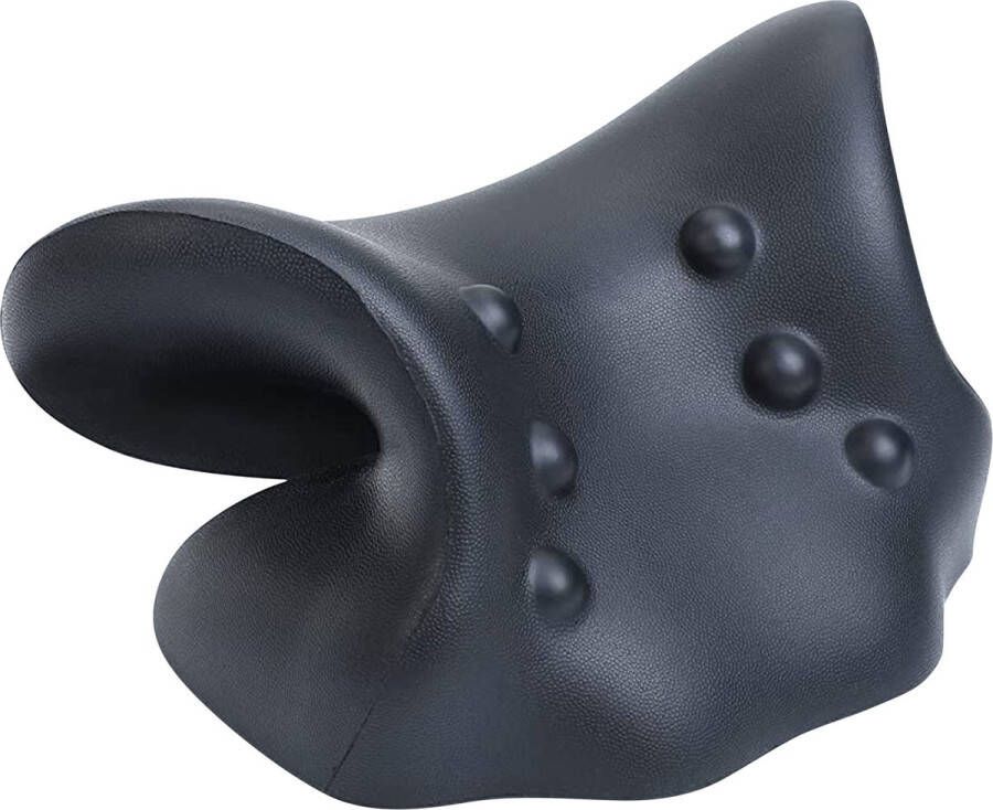 KRIYA Neckstretcher Zwart Neck stretcher Chiropractie Acupunctuur Nek Massage Massagekussen Nekkussen Massage kussen Revalidatie Triggerpoint Nek pijn Bovenrug Nek kraken Overbelasting Yoga Nek kraker Fysiotherapie