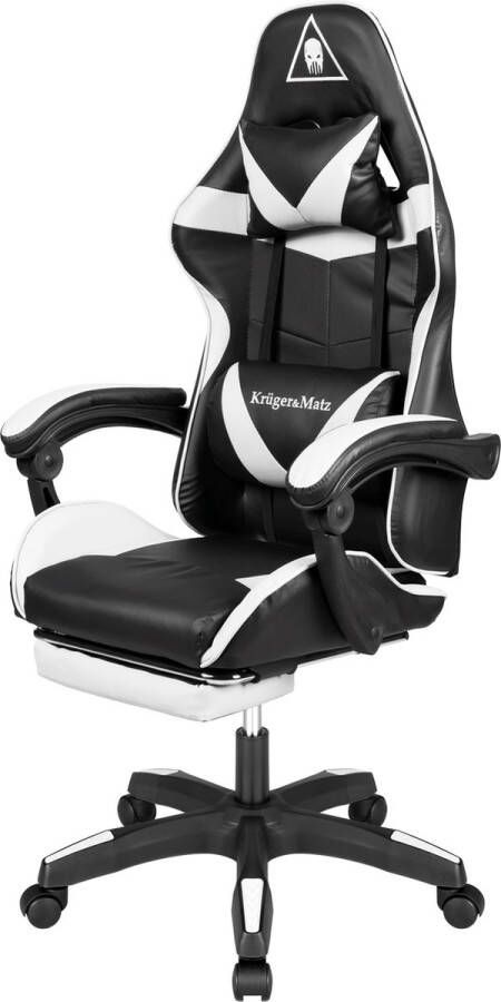 Kruger&Matz Krüger&Matz GX-150 game stoel gaming chair gamingstoel zwart wit