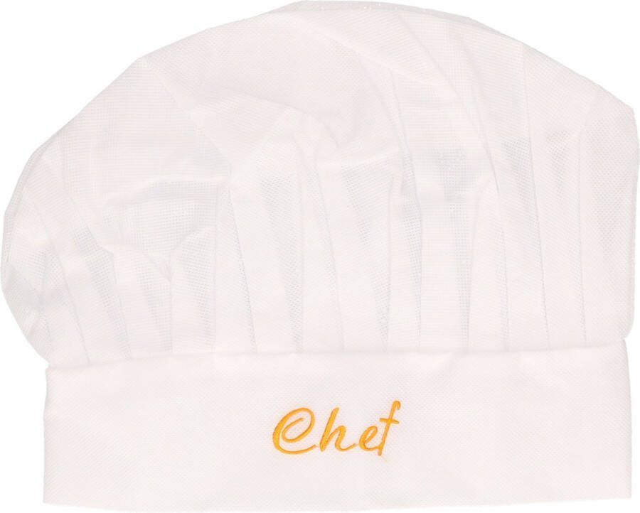 Kruger Koksmuts Chef wit papier volwassenen B29 x H25 cm