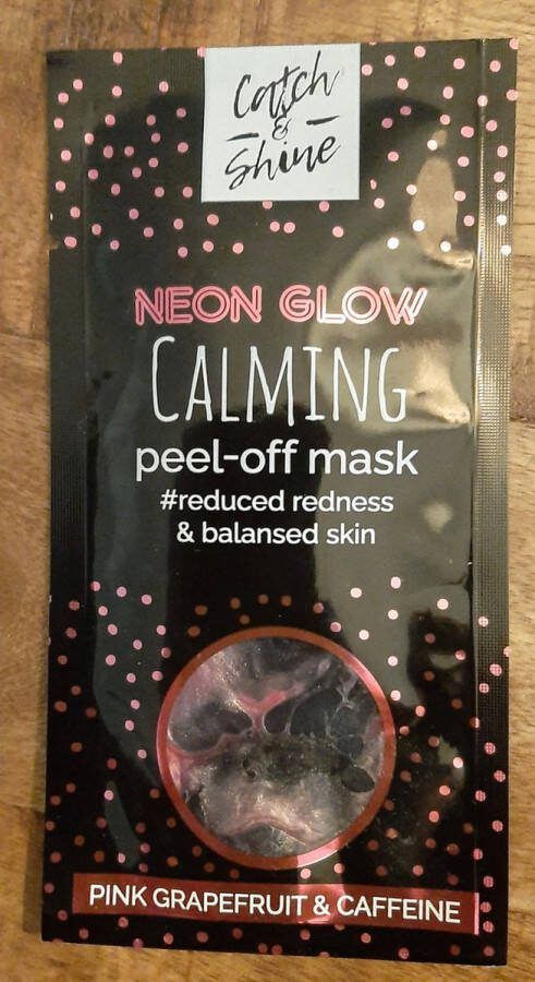 Kruidvat Catch & shine peel-off mask neon glow calming facial masker kalmerend gezichtsmasker rood verminderd roodheid gebalanseerde huid 10 ml