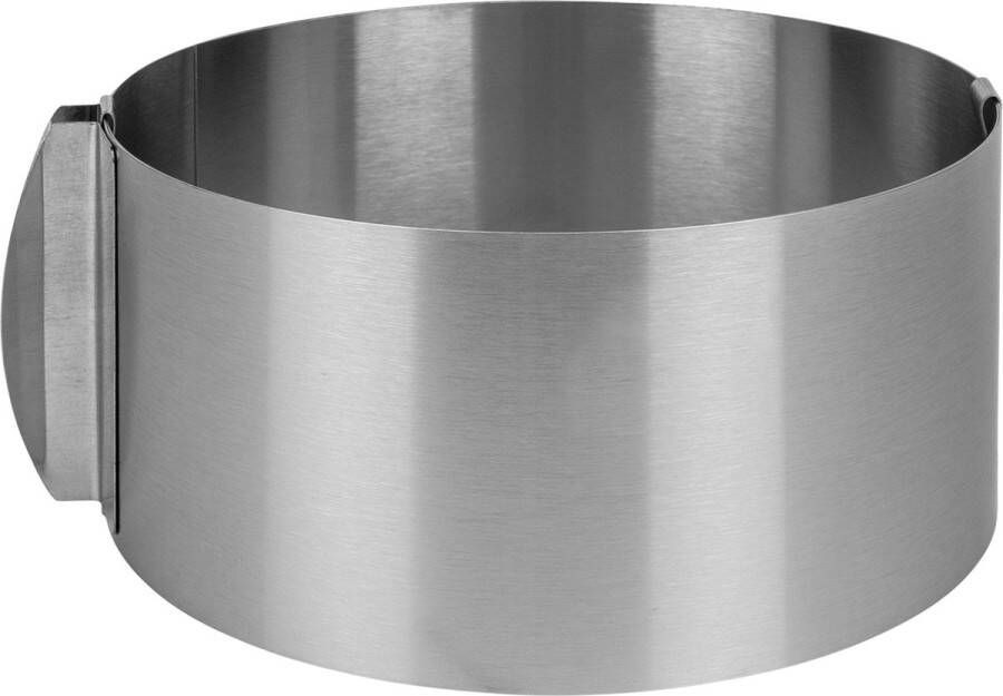 Krumble Bakring Taartring Bakvormen Springvorm RVS Diameter verstelbaar van 16 tot 30 cm diameter Zilver RVS