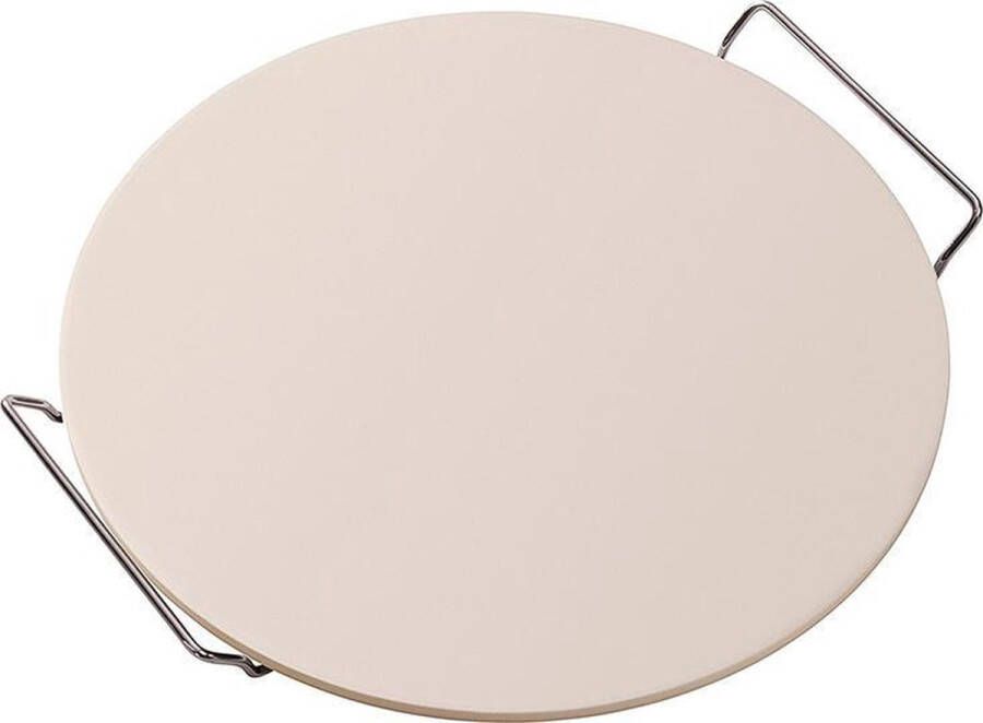 Krumble Pizzasteen BBQ & Oven | Pizzaplaat voor de lekkerste bereiding van een pizza op jouw barbecue of in de oven | Pizza Stone Rond | Medium (33 cm)