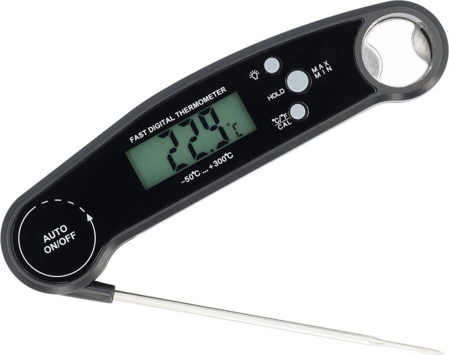 Krumble Vleesthermometer | Snel compact waterdicht & uitklapbaar | Kookthermometer | Kerntemperatuurmeter | Keuken thermometer