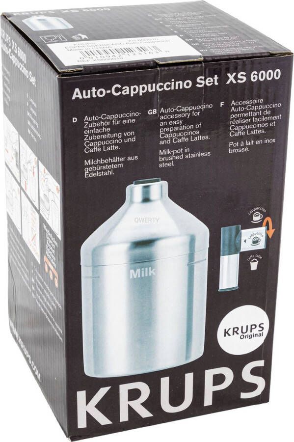 Krups Cappuccino-accessoire en roestvrijstalen melkkan XS600010
