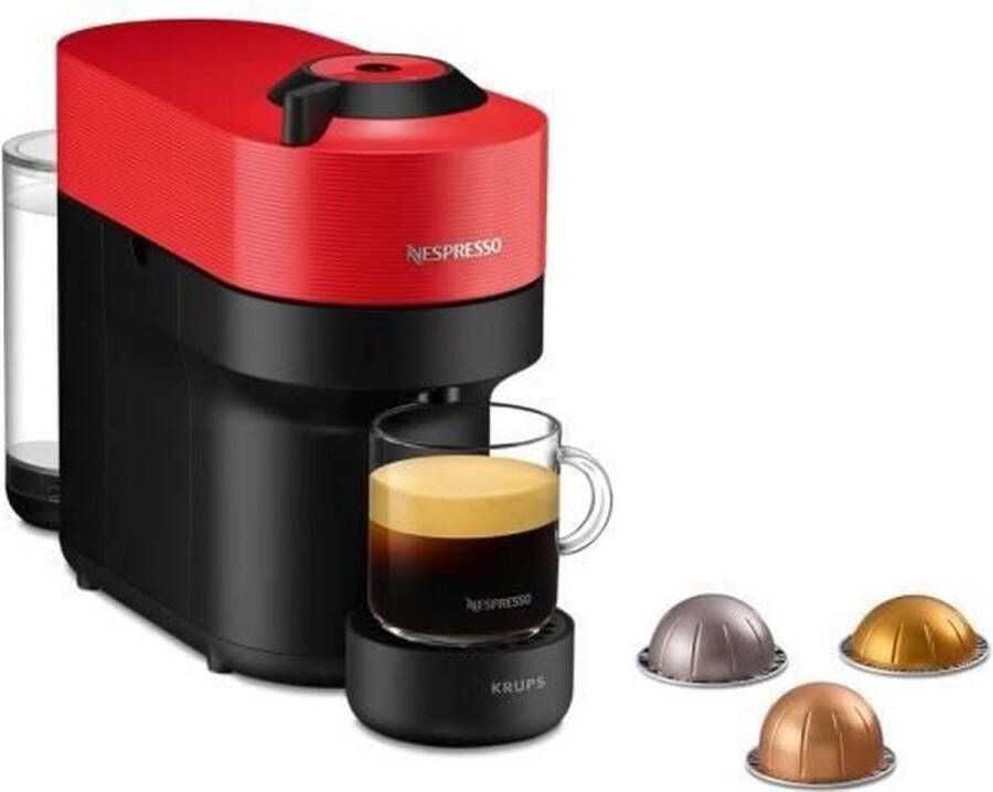 Nespresso Krups YY4888FD Virtuo Pop Red Coffee Machine Capsules Compact Coffee Maker 4 kopjes espresso Bluetooth