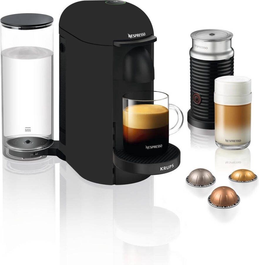 Krups Nespresso Vertuo Plus XN903N Koffiecupmachine Mat zwart