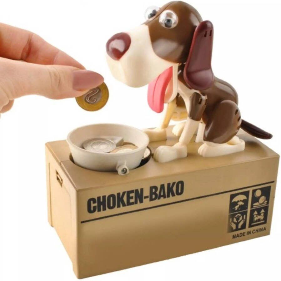 Kruzzel Bruine Hond Spaarpot Interactief en Educatief