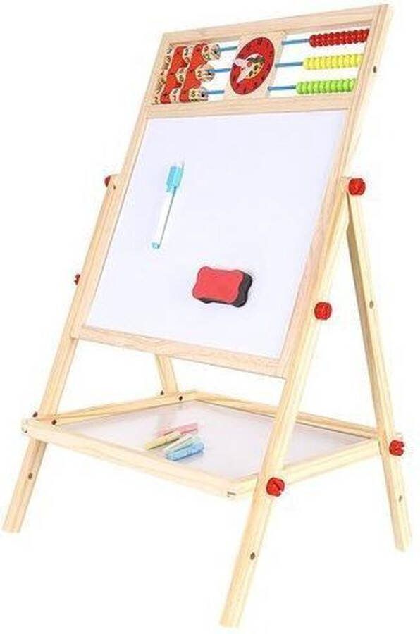 Kruzzel Educatieve Tekenbord voor Kinderen Schoolbord Krijtbord van Hout