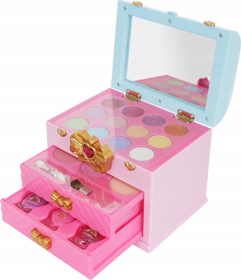 Kruzzel Make-up koffer voor kinderen 30-Delig Make-up en nagellak Cosmetica case