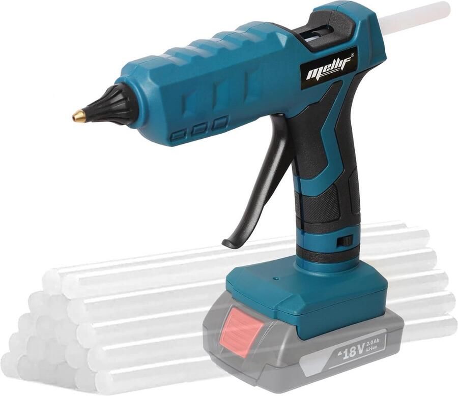 KRYLANSO Mellif Draadloos Lijmpistool voor Bosch Professional 18V GBA accu Incl. 20 lijmsticks 100 Watt (geleverd zonder accu en lader)