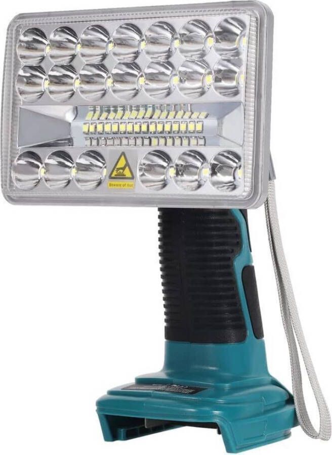 KRYLANSO LED Bouwlamp voor Makita 14 4V 18V LXT accu USB Powerbank functie incl. Gereedschap houder Verstelbare Lampkop Compact en Hanteerbaar 18 Watt 2000 Lumen (geleverd zonder accu en lader)