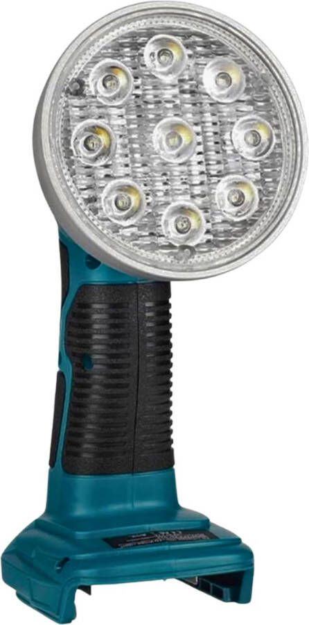 KRYLANSO LED lamp voor Makita 14 4V 18V LXT accu USB Powerbank functie Verstelbare Lampkop Compact en Hanteerbaar 9 Watt 1000 Lumen (geleverd zonder accu en lader)