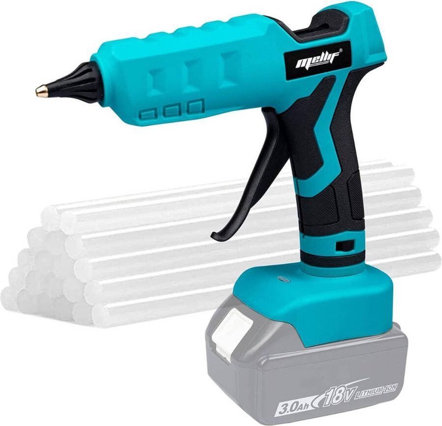 KRYLANSO Mellif Draadloos Lijmpistool voor Makita LXT Gereedschapsaccu's 18V Incl. 20 lijmsticks 100 Watt Gratis veiligheidshandschoenen (geleverd zonder accu en lader)