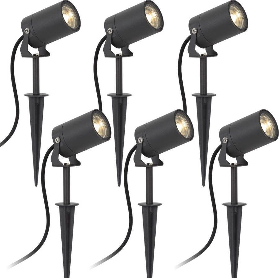 KS Verlichting 6 x Stark tuin spot LED inclusief snoer & stekker
