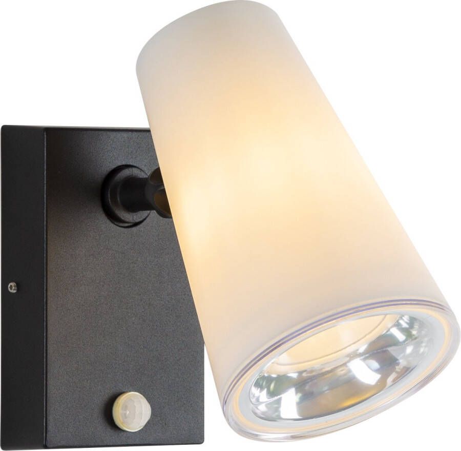 KS Verlichting Buitenlamp met bewegingsmelder Spotter Melkglas E27 fitting sensor
