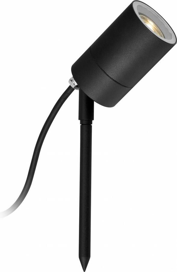 KS Verlichting LED Pin Tuinspot Zwart met lichtsensor LED