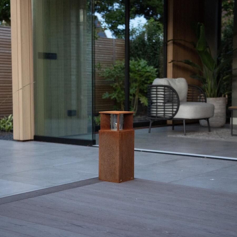 KS Verlichting Marina 40 Square Tuinlamp Corten