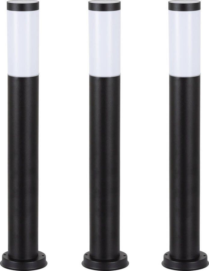 Nostalux Lech 2 zwart Set à 3 stuks luxe uitstraling padverlichting tuinpad terras