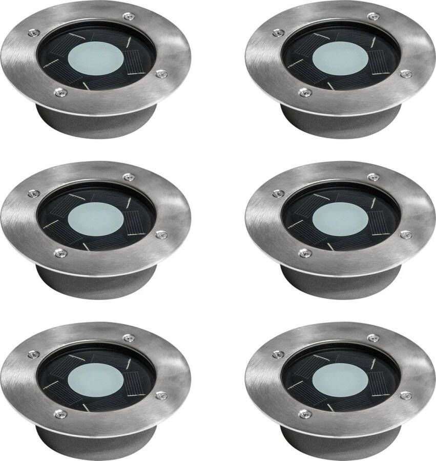 KS Verlichting Puck Solar set à 6 stuks geen kabels nodig makkelijk te plaatsen