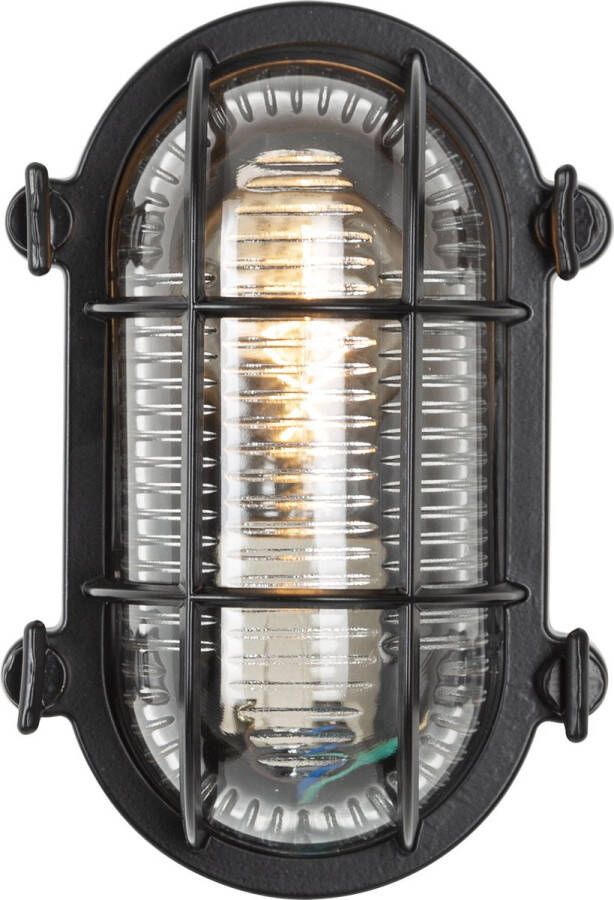 KS Verlichting Scheepslamp Nautic III Black geschikt als wandlamp en plafondlamp stoere maritieme buitenlamp